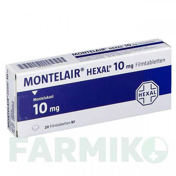 МОНТЕЛАЙР (MONTELAIR) 10 мг таблетки 20 шт - Монтелукаст HEXAL