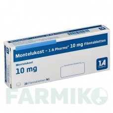 МОНТЕЛУКАСТ (MONTELUKAST) 10 мг таблетки 20 шт - Монтелукаст 1 A PHARMA