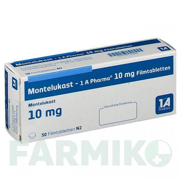 МОНТЕЛУКАСТ (MONTELUKAST) 10 мг таблетки 50 шт - Монтелукаст 1 A PHARMA