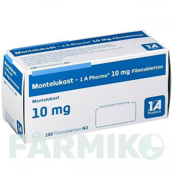 МОНТЕЛУКАСТ (MONTELUKAST) 10 мг таблетки 100 шт - Монтелукаст 1 A PHARMA
