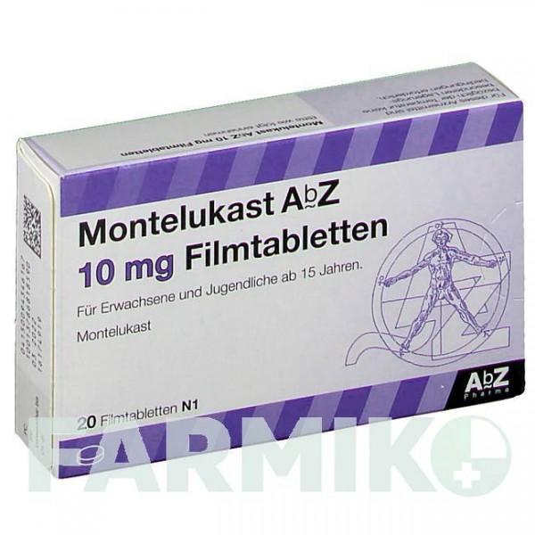 МОНТЕЛУКАСТ (MONTELUKAST) 10 мг таблетки 20 шт - Монтелукаст ABZ PHARMA