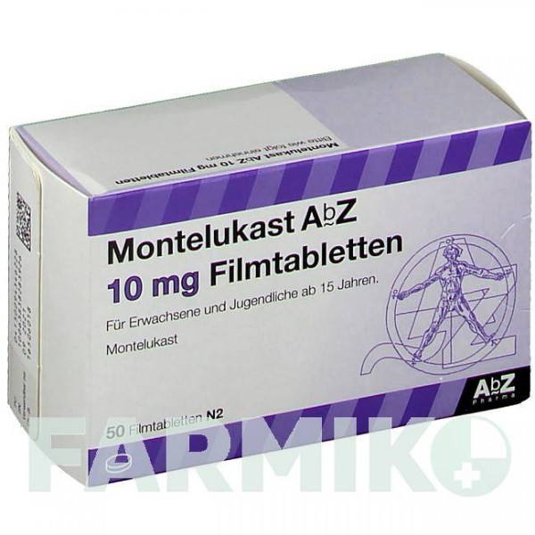 МОНТЕЛУКАСТ (MONTELUKAST) 10 мг таблетки 50 шт - Монтелукаст ABZ PHARMA