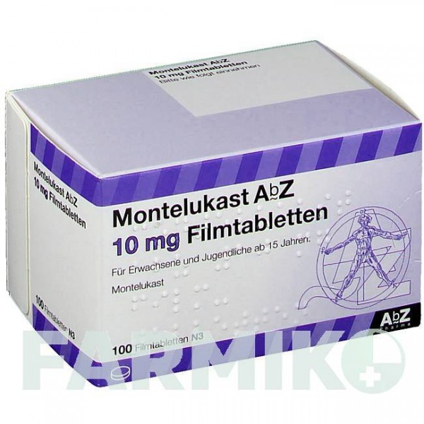 МОНТЕЛУКАСТ (MONTELUKAST) 10 мг таблетки 100 шт - Монтелукаст ABZ PHARMA