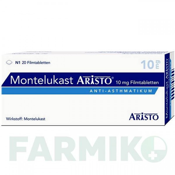 МОНТЕЛУКАСТ (MONTELUKAST) 10 мг таблетки 20 шт - Монтелукаст ARISTO PHARMA