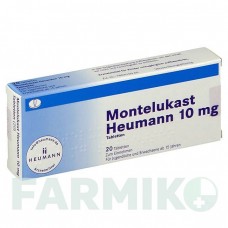 МОНТЕЛУКАСТ (MONTELUKAST) 10 мг таблетки 20 шт - Монтелукаст HEUMANN PHARMA