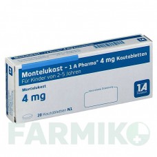 МОНТЕЛУКАСТ (MONTELUKAST) 4 мг таблетки 20 шт - Монтелукаст 1 A PHARMA