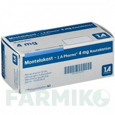 МОНТЕЛУКАСТ (MONTELUKAST) 4 мг таблетки 100 шт - Монтелукаст 1 A PHARMA
