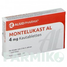 МОНТЕЛУКАСТ (MONTELUKAST) 4 мг таблетки 20 шт - Монтелукаст ALIUD PHARMA