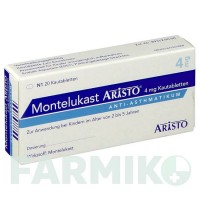 МОНТЕЛУКАСТ (MONTELUKAST) 4 мг таблетки 20 шт - Монтелукаст ARISTO PHARMA