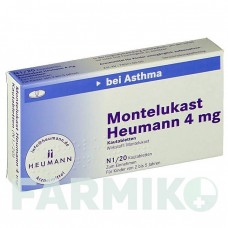 МОНТЕЛУКАСТ (MONTELUKAST) 4 мг таблетки 20 шт - Монтелукаст HEUMANN PHARMA