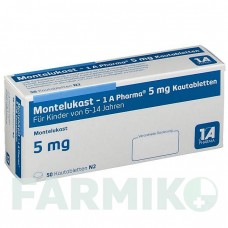 МОНТЕЛУКАСТ (MONTELUKAST) 5 мг таблетки 50 шт - Монтелукаст 1 A PHARMA