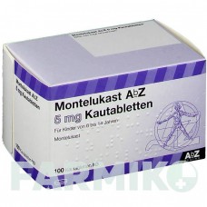МОНТЕЛУКАСТ (MONTELUKAST) 5 мг таблетки 50 шт - Монтелукаст ABZ PHARMA