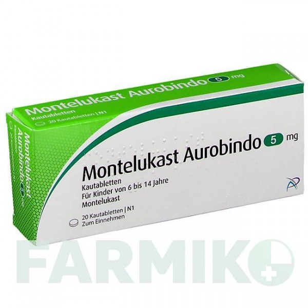 МОНТЕЛУКАСТ (MONTELUKAST) 5 мг таблетки 20 шт - Монтелукаст PUREN PHARMA