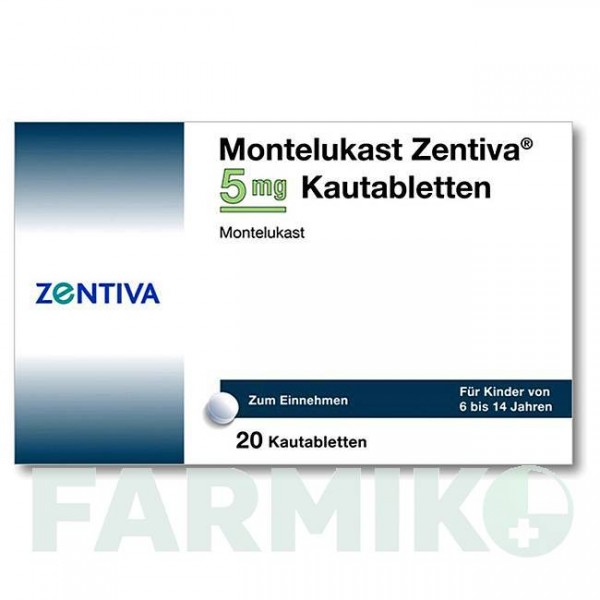 МОНТЕЛУКАСТ (MONTELUKAST) 5 мг таблетки 50 шт - Монтелукаст ZENTIVA