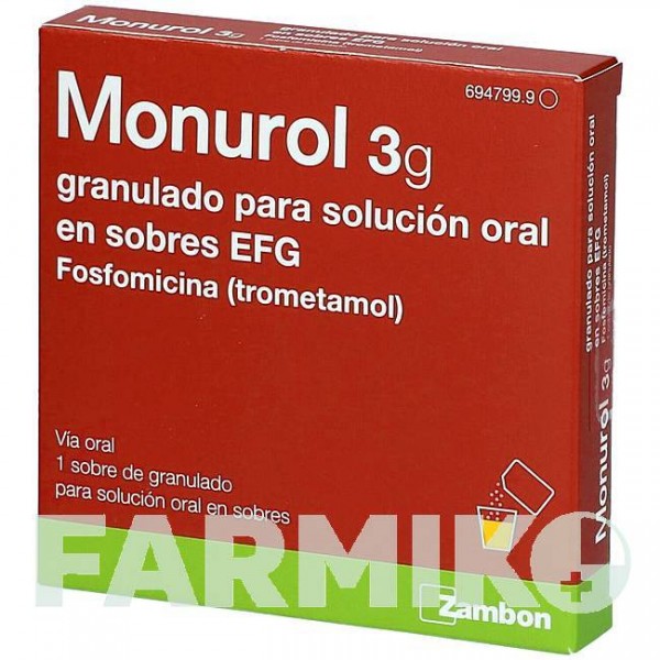 МОНУРИЛ (MONURIL) 3000 мг гранули 1x8 г - Фосфоміцин ACA MULLER-ADAG PHARMA