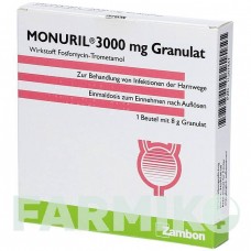 МОНУРИЛ (MONURIL) 3000 мг гранулы 1x8 г - Фосфомицин PHARMA GERKE
