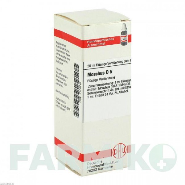 МУСКУС (MOSCHUS) D 6 раствор 20 мл - Гомеопатия DHU