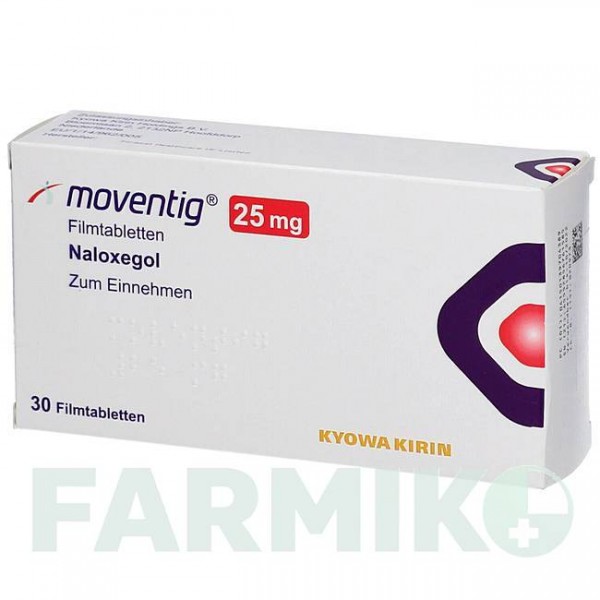 МОВЕНТИГ (MOVENTIG) 25 мг таблетки 30 шт - Налоксегол ABACUS MEDICINE