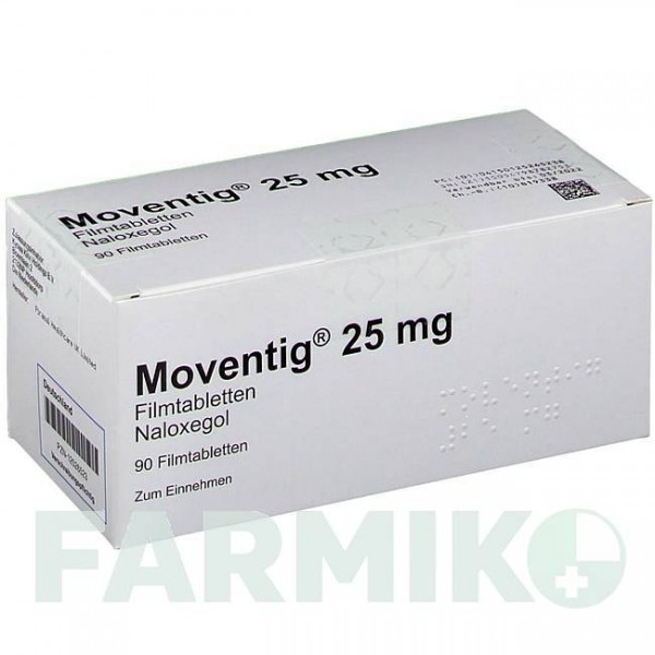 МОВЕНТИГ (MOVENTIG) 25 мг таблетки 90 шт - Налоксегол ABACUS MEDICINE