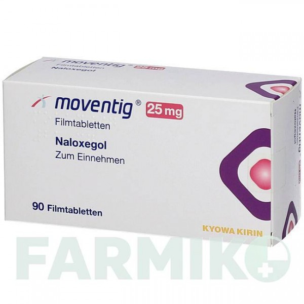 МОВЕНТИГ (MOVENTIG) 25 мг таблетки 90 шт - Налоксегол DOCPHARM