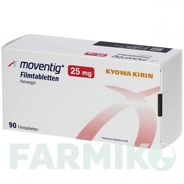 МОВЕНТІГ (MOVENTIG) 25 мг таблетки 100 шт - Налоксегол EMRA-MED