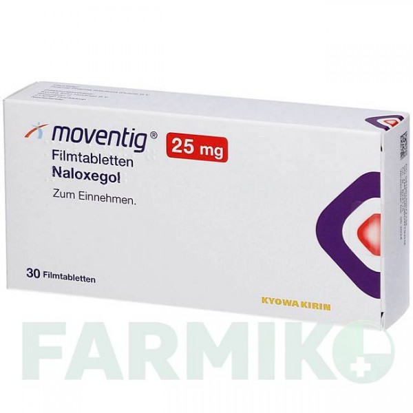 МОВЕНТИГ (MOVENTIG) 25 мг таблетки 30 шт - Налоксегол ORIFARM