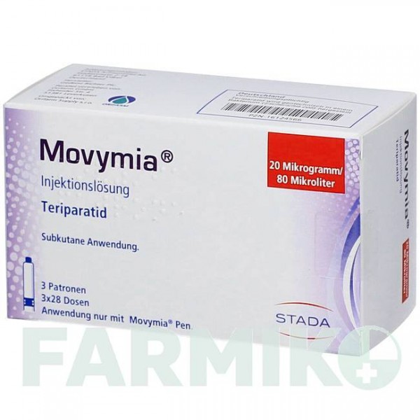 МОВІМІЯ (MOVYMIA) 20 мкг/80 мкл розчин 1 шт - Терипаратид ORIFARM