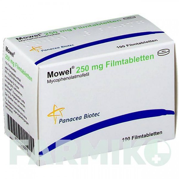 МОВЕЛ (MOWEL) 250 мг таблетки 100 шт - Микофеноловая кислота PANACEA BIOTEC