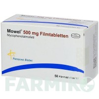 МОВЕЛ (MOWEL) 500 мг таблетки 50 шт - Мікофенолова кислота PANACEA BIOTEC
