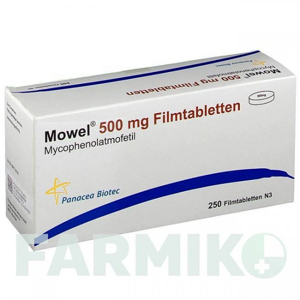 МОВЕЛ (MOWEL) 500 мг таблетки 250 шт - Микофеноловая кислота PANACEA BIOTEC