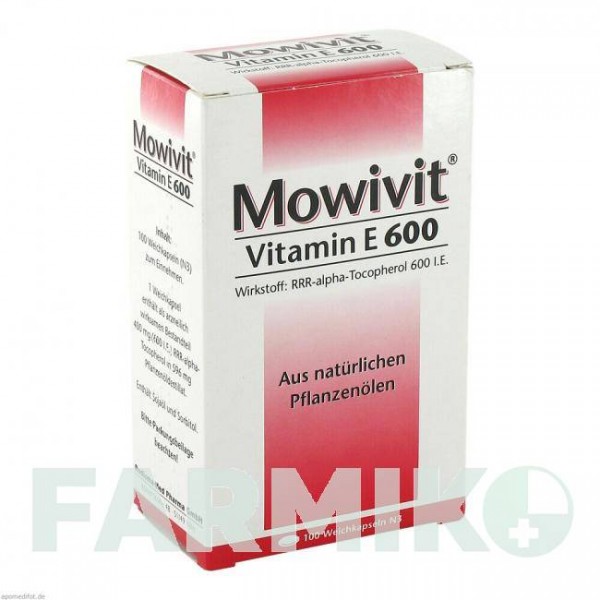 МОВИВИТ (MOWIVIT) 600 капсулы 100 шт - Витамин E (Токоферол) RODISMA-MED PHARMA
