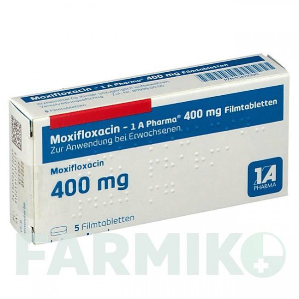 МОКСИФЛОКСАЦИН (MOXIFLOXACIN) 400 мг таблетки 5 шт - Моксифлоксацин 1 A PHARMA