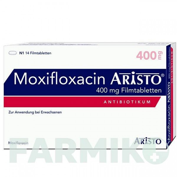 МОКСИФЛОКСАЦИН (MOXIFLOXACIN) 400 мг таблетки 14 шт - Моксифлоксацин ARISTO PHARMA