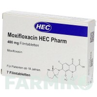 МОКСИФЛОКСАЦИН (MOXIFLOXACIN) 400 мг таблетки 7 шт - Моксифлоксацин HEC PHARM