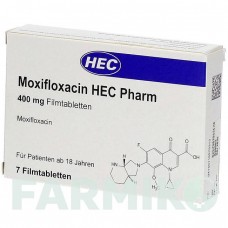 МОКСИФЛОКСАЦИН (MOXIFLOXACIN) 400 мг таблетки 7 шт - Моксифлоксацин HEC PHARM