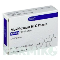 МОКСИФЛОКСАЦИН (MOXIFLOXACIN) 400 мг таблетки 30 шт - Моксифлоксацин HEC PHARM