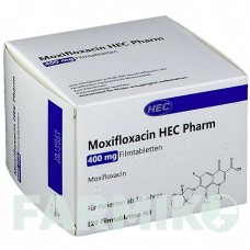 МОКСИФЛОКСАЦИН (MOXIFLOXACIN) 400 мг таблетки 120 шт - Моксифлоксацин HEC PHARM