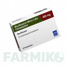 МОКСИФЛОКСАЦИН (MOXIFLOXACIN) 400 мг таблетки 10 шт - Моксифлоксацин MICRO LABS