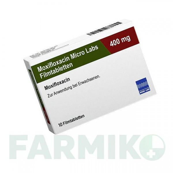 МОКСИФЛОКСАЦИН (MOXIFLOXACIN) 400 мг таблетки 10 шт - Моксифлоксацин MICRO LABS