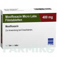 МОКСИФЛОКСАЦИН (MOXIFLOXACIN) 400 мг таблетки 14 шт - Моксифлоксацин MICRO LABS