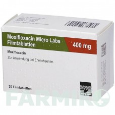 МОКСИФЛОКСАЦИН (MOXIFLOXACIN) 400 мг таблетки 30 шт - Моксифлоксацин MICRO LABS