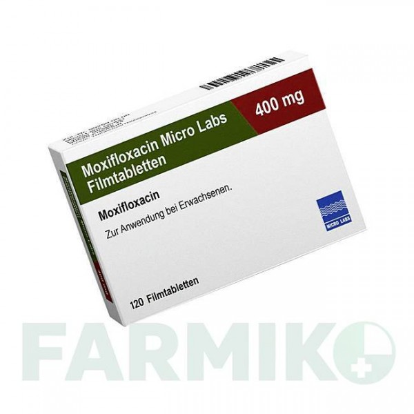 МОКСИФЛОКСАЦИН (MOXIFLOXACIN) 400 мг таблетки 120 шт - Моксифлоксацин MICRO LABS