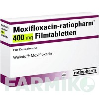 МОКСИФЛОКСАЦИН (MOXIFLOXACIN) 400 мг таблетки 10 шт - Моксифлоксацин RATIOPHARM