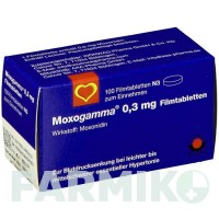 МОКСОГАММА (MOXOGAMMA) 0,3 мг таблетки 100 шт - Моксонідин AAA - PHARMA