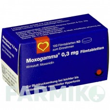 МОКСОГАММА (MOXOGAMMA) 0,3 мг таблетки 100 шт - Моксонидин AAA - PHARMA
