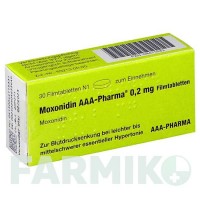 МОКСОНІДИН (MOXONIDIN) 0,2 мг таблетки 30 шт - Моксонідин AAA - PHARMA