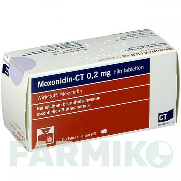 МОКСОНІДИН (MOXONIDIN) 0,2 мг таблетки 100 шт - Моксонідин ABZ PHARMA