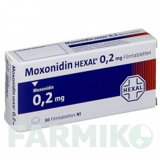 МОКСОНІДИН (MOXONIDIN) 0,2 мг таблетки 30 шт - Моксонідин HEXAL