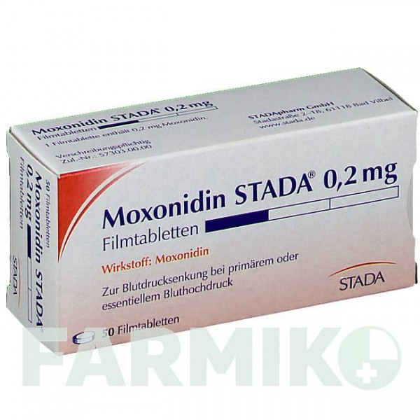 МОКСОНИДИН (MOXONIDIN) 0,2 мг таблетки 50 шт - Моксонидин STADAPHARM