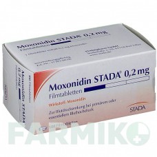 МОКСОНІДИН (MOXONIDIN) 0,2 мг таблетки 100 шт - Моксонідин STADAPHARM